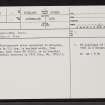 Crackaig Moss, NC91SE 14, Ordnance Survey index card, page number 1, Recto