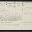 Glen Loth, NC91SW 4, Ordnance Survey index card, page number 1, Recto
