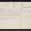 Lothbeg, NC91SW 13, Ordnance Survey index card, page number 1, Recto