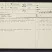 Druimderg, NC91SW 15, Ordnance Survey index card, page number 1, Recto