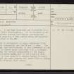 Uaigh Bheag, NC91SW 30, Ordnance Survey index card, page number 1, Recto