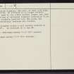 Ach An Fhionnfhuaraidh, NC92SW 14, Ordnance Survey index card, page number 2, Verso