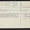 Crois, NC92SW 22, Ordnance Survey index card, page number 1, Recto