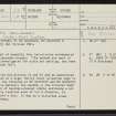 Craig Halligarry, NC92SW 25, Ordnance Survey index card, page number 1, Recto