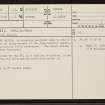 Craig Halligarry, NC92SW 26, Ordnance Survey index card, page number 1, Recto