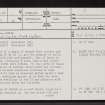 Forsinard, NC94NW 1, Ordnance Survey index card, page number 1, Recto