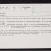 Forsinain, NC94NW 14, Ordnance Survey index card, Recto