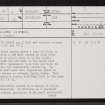 Forsinard Station, NC94SW 4, Ordnance Survey index card, page number 1, Recto