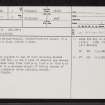 Glen Urlam, NC95SE 1, Ordnance Survey index card, page number 1, Recto