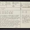 Lower Dounreay, NC96NE 3, Ordnance Survey index card, page number 1, Recto