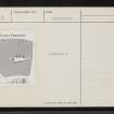 'Cnoc Na H-Uiseig', Lower Dounreay, NC96NE 6, Ordnance Survey index card, Recto