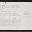 'Cnoc Stanger', NC96NE 8, Ordnance Survey index card, page number 2, Verso