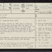 Sandside House, NC96NE 11, Ordnance Survey index card, page number 1, Recto