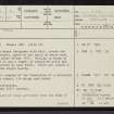 Burn Of Isauld, NC96NE 14, Ordnance Survey index card, page number 1, Recto