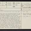 Reay, NC96NE 15, Ordnance Survey index card, page number 1, Recto
