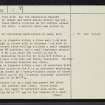 Reay, NC96NE 15, Ordnance Survey index card, page number 2, Verso