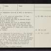 Reay, NC96NE 15, Ordnance Survey index card, page number 3, Recto