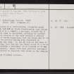 Achbuiligan Tulloch, NC96NE 17, Ordnance Survey index card, page number 2, Verso