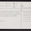 Reay, NC96NE 20, Ordnance Survey index card, page number 1, Recto