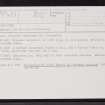 Isauld House, NC96NE 42, Ordnance Survey index card, Recto