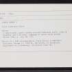 Isauld House, NC96NE 58, Ordnance Survey index card, Recto