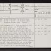Reay, NC96SE 2, Ordnance Survey index card, page number 1, Recto