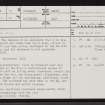 Achins, NC96SE 12, Ordnance Survey index card, page number 1, Recto