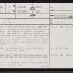 Creagan Liath, NC96SE 17, Ordnance Survey index card, page number 1, Recto