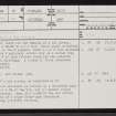 Borlum Rock, NC96SE 18, Ordnance Survey index card, page number 1, Recto