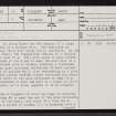 Borag Knowe, NC96SE 21, Ordnance Survey index card, page number 1, Recto