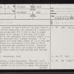 Claperon, NC96SE 22, Ordnance Survey index card, page number 1, Recto