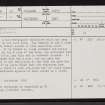 Reay Burn, NC96SE 23, Ordnance Survey index card, page number 1, Recto