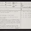 Achins, NC96SE 26, Ordnance Survey index card, page number 1, Recto