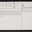 Creagan Liath, NC96SE 39, Ordnance Survey index card, page number 1, Recto