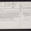 Cnocan Dubh, NC96SW 2, Ordnance Survey index card, page number 1, Recto