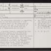 Deasphollag, NC96SW 3, Ordnance Survey index card, page number 1, Recto