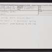 Fuaran Geal, ND01NE 14, Ordnance Survey index card, Recto