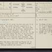 Salscraggie, ND01NW 1, Ordnance Survey index card, page number 1, Recto