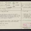 Caen Burn West, ND01NW 2, Ordnance Survey index card, page number 1, Recto