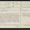 Caen Burn South, ND01NW 3, Ordnance Survey index card, page number 1, Recto
