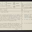 Caen Burn, ND01NW 13, Ordnance Survey index card, page number 1, Recto