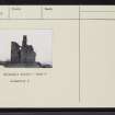 Helmsdale Castle, ND01NW 19, Ordnance Survey index card, Recto