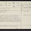 Caen Burn West, ND01NW 28, Ordnance Survey index card, page number 1, Recto