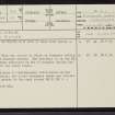 Navidale, ND01NW 40, Ordnance Survey index card, page number 1, Recto