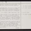 Dail-A-Chairn, ND02NW 5, Ordnance Survey index card, page number 2, Verso