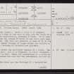 Tulloch Turnal, ND02SE 4, Ordnance Survey index card, page number 1, Recto