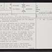 Turnal Rock, ND02SE 13, Ordnance Survey index card, page number 1, Recto