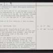 Turnal Rock, ND02SE 13, Ordnance Survey index card, page number 2, Verso