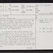 Dail Righe, ND03SE 4, Ordnance Survey index card, page number 1, Recto