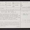 Bouilag, ND03SE 6, Ordnance Survey index card, page number 1, Recto